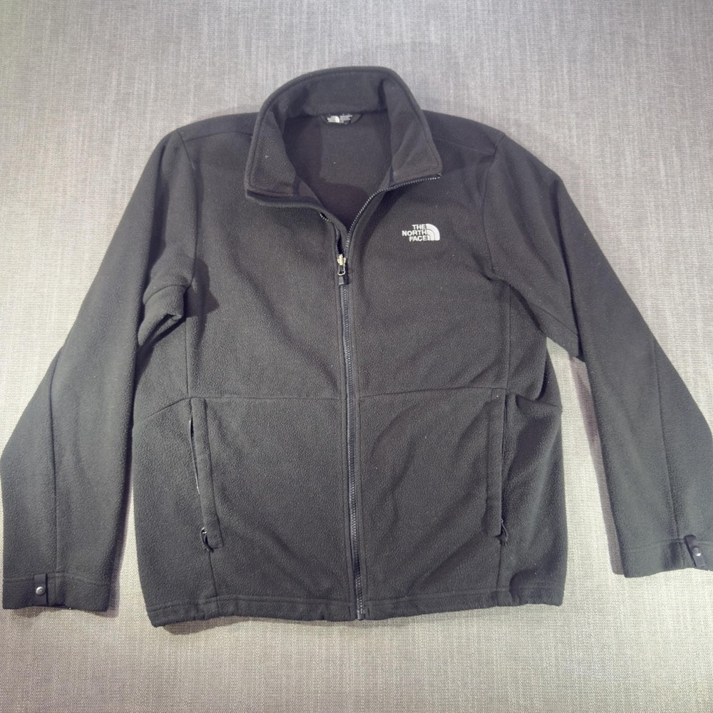 The North Face Jacket Mens Large Black Fleece Full Zip Outdoor Hiking Warm